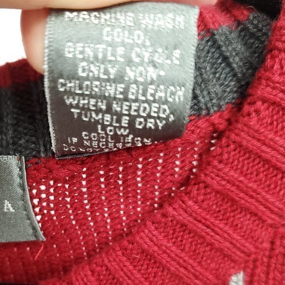 Men's Oscar de la Renta XL Ribbed Red Crew Neck Sweater 100% Cotton - Picture 16 of 16